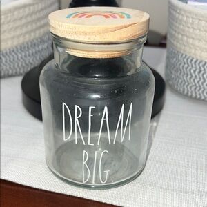 Rae Dunn glass canister with lid